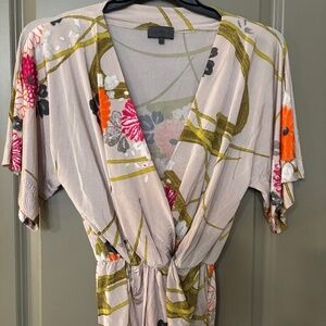 LA PERLA Tan Cream Floral Top Camisole 44